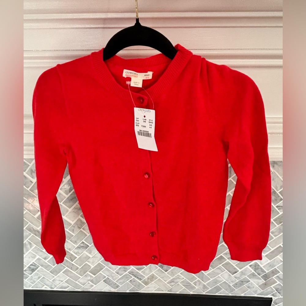 Crewcuts Women's Vibrant Red Cardigan